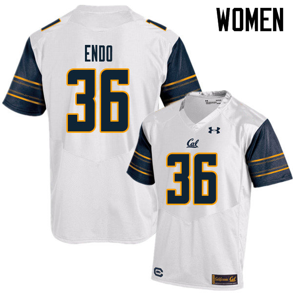 Women #36 Hiroaki Endo Cal Bears UA College Football Jerseys Sale-White - Click Image to Close